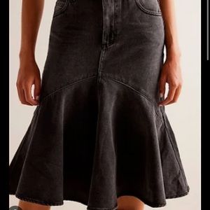 We the free fishtail denim skirt nwot size 27